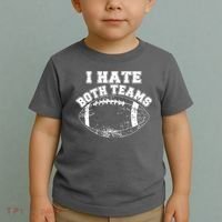 Funny Football I Hate Both Teams Toddler T-Shirt thumb 2