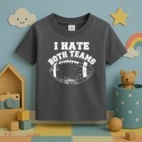Funny Football I Hate Both Teams Toddler T-Shirt thumb 3