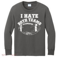 Funny Football I Hate Both Teams Kids Long Sleeve Shirt thumb 0