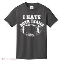 Funny Football I Hate Both Teams Kids T-Shirt thumb 0