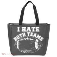Funny Football I Hate Both Teams Tote Bag thumb 0