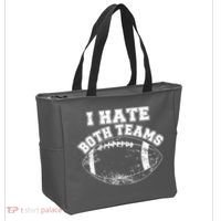 Funny Football I Hate Both Teams Tote Bag thumb 2