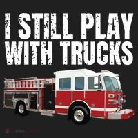 Funny Firefighter I Still Play With Fire Trucks Beanie thumb 2