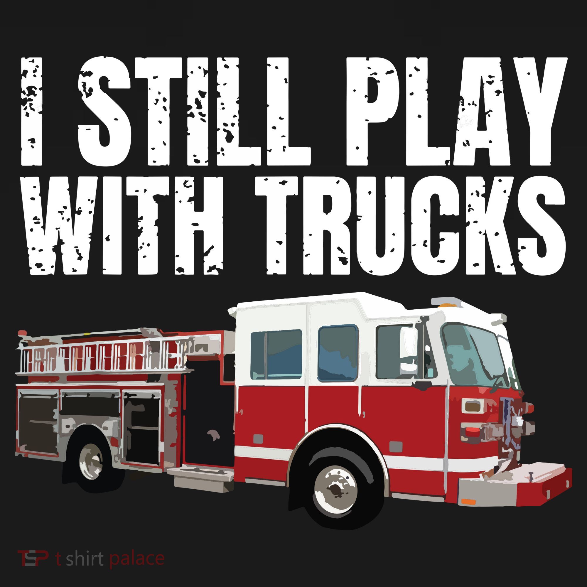 Funny Firefighter I Still Play With Fire Trucks Polo
