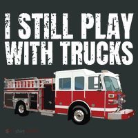 Funny Firefighter I Still Play With Fire Trucks Backpack thumb 2