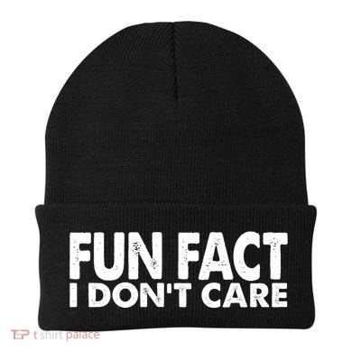 Fun Fact I Dont Care Funny Beanie