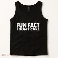 Fun Fact I Dont Care Funny Tank Top thumb 2