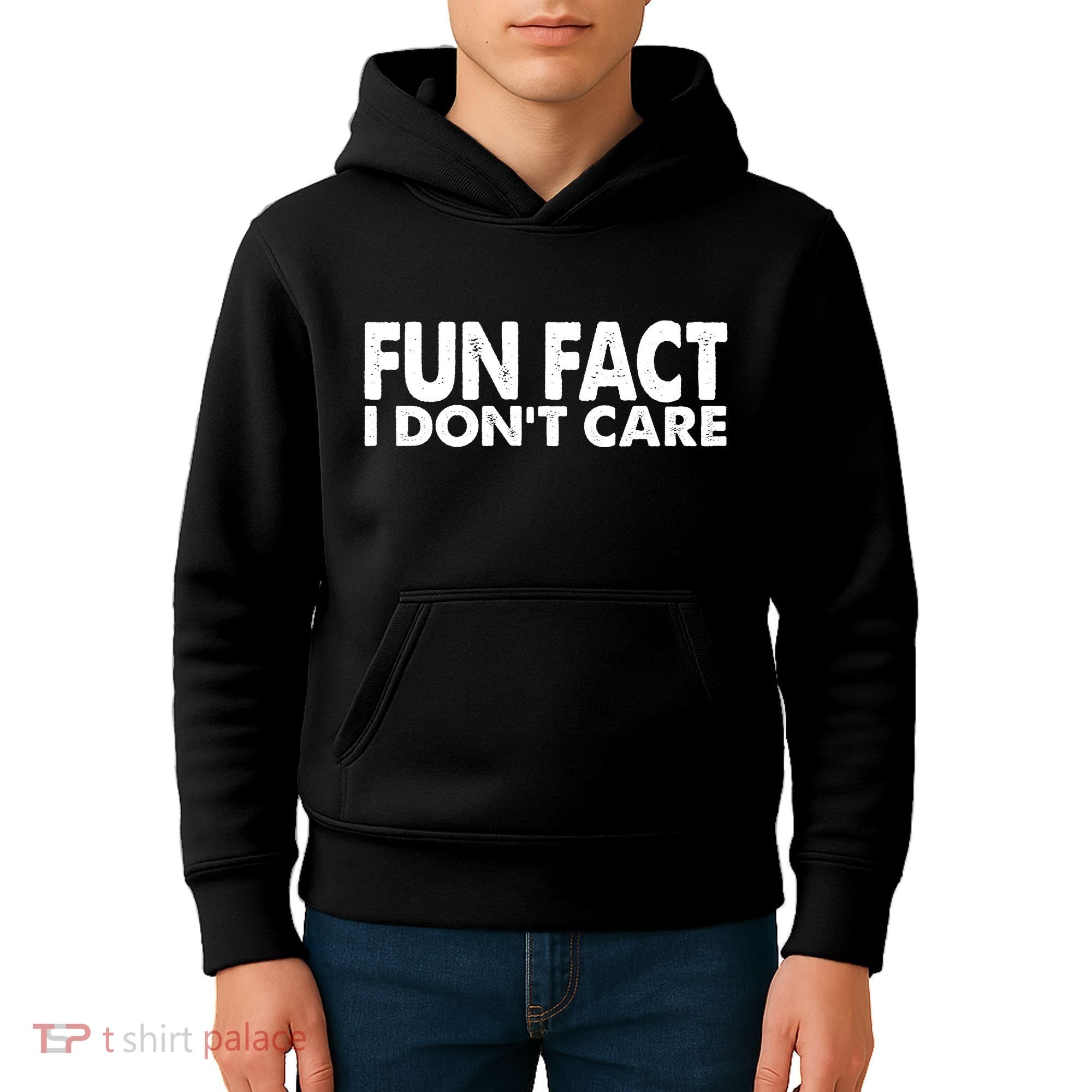 Fun Fact I Dont Care Funny Kids Hoodie