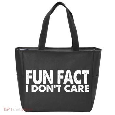 Fun Fact I Dont Care Funny Tote Bag