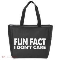 Fun Fact I Dont Care Funny Tote Bag thumb 0