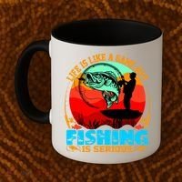 Funny Fishing Is Serious Coffee Mug thumb 2