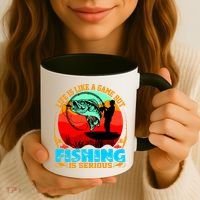 Funny Fishing Is Serious Coffee Mug thumb 3