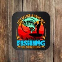 Funny Fishing Is Serious Coaster thumb 0
