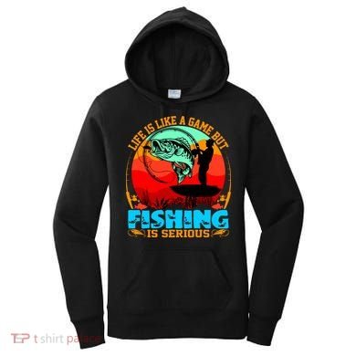 Funny Fishing Is Serious Women's Hoodie