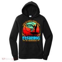 Funny Fishing Is Serious Women's Hoodie thumb 0