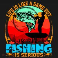 Funny Fishing Is Serious Women's Hoodie thumb 2