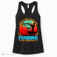 Funny Fishing Is Serious Women's Tank Top thumb 0