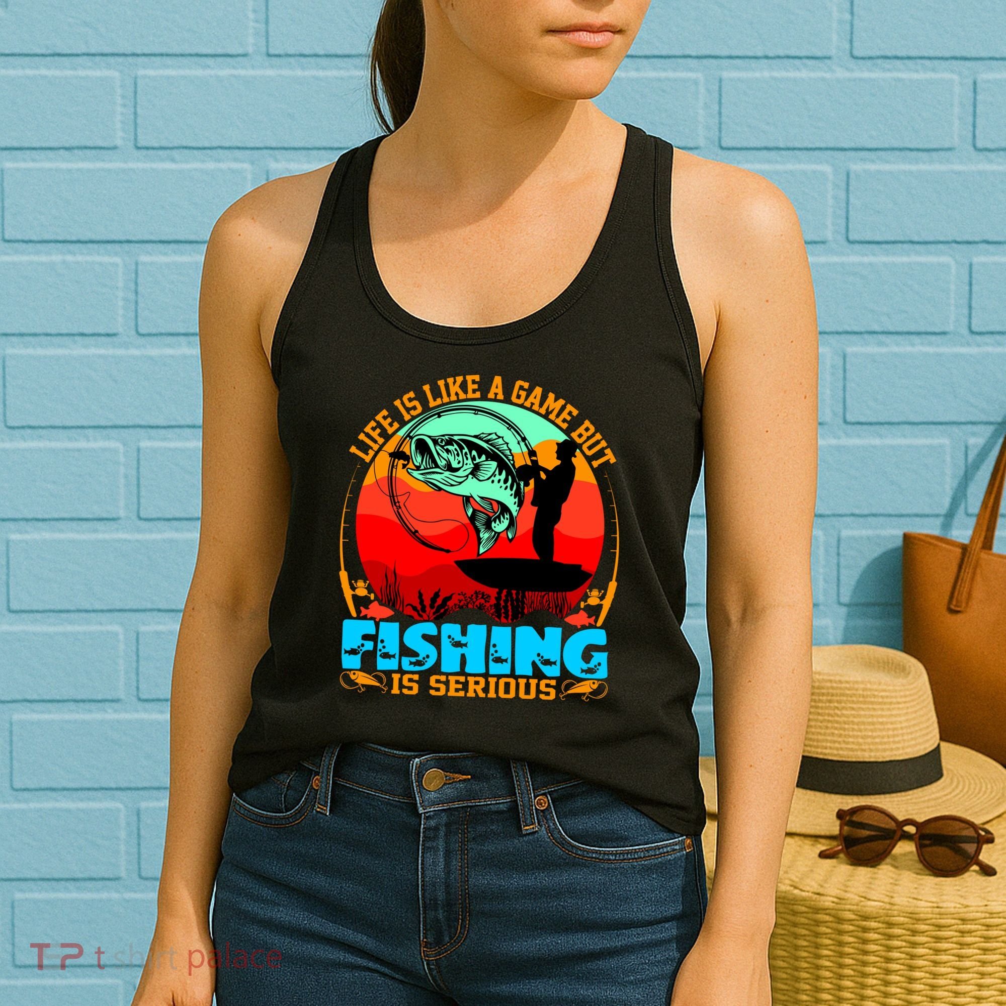 Funny Fishing Is Serious Women's Tank Top