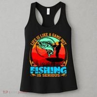 Funny Fishing Is Serious Women's Tank Top thumb 3