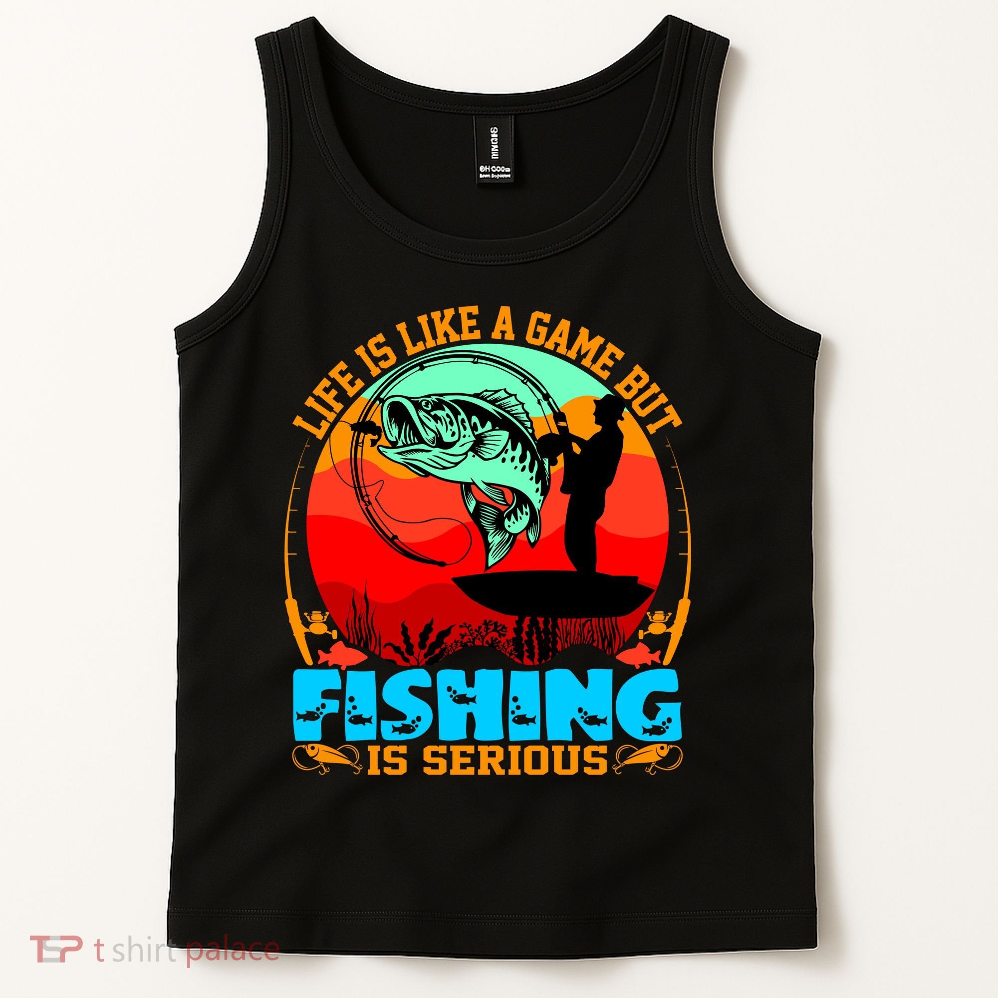 Funny Fishing Is Serious Tank Top