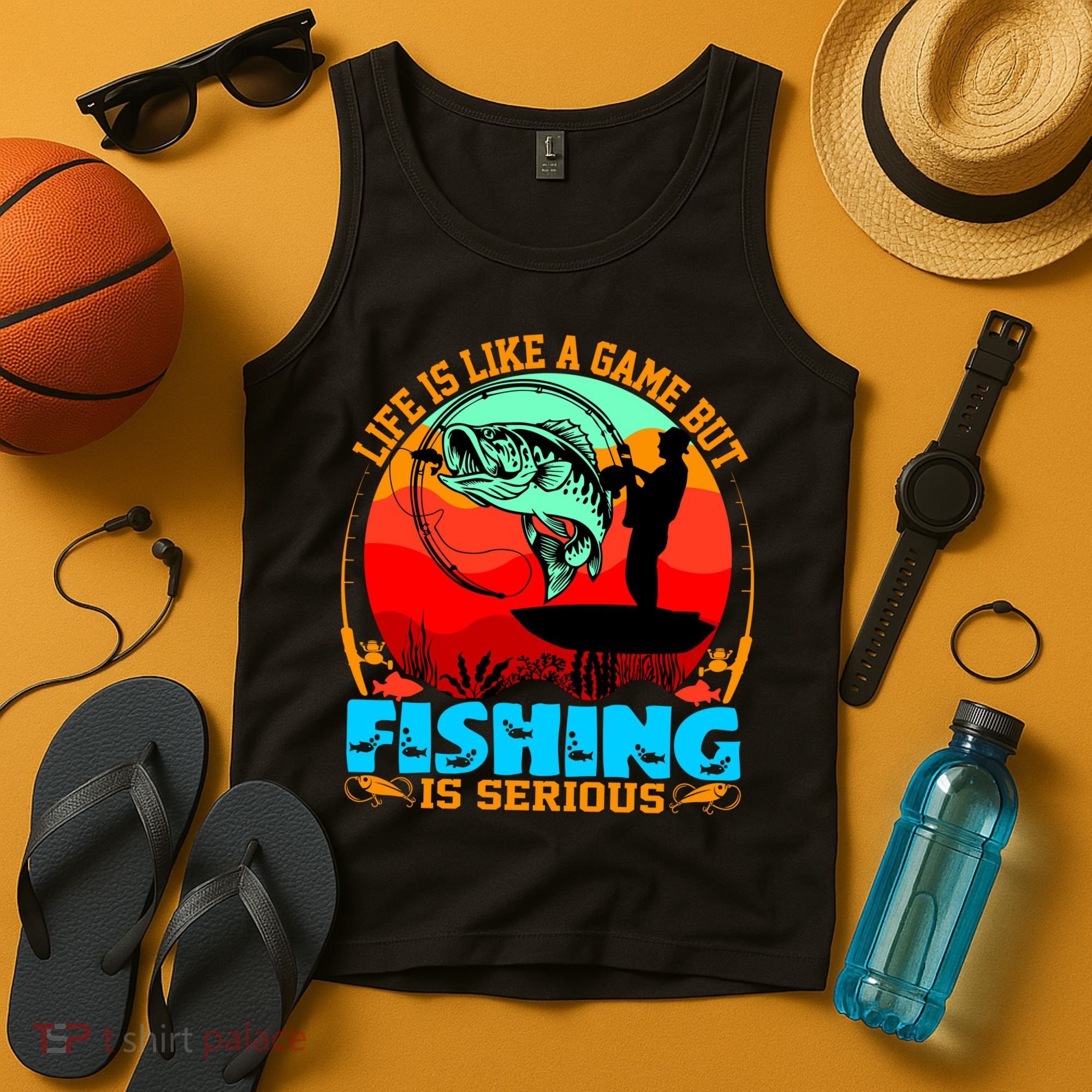 Funny Fishing Is Serious Tank Top