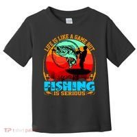 Funny Fishing Is Serious Toddler T-Shirt thumb 0