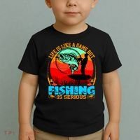 Funny Fishing Is Serious Toddler T-Shirt thumb 2