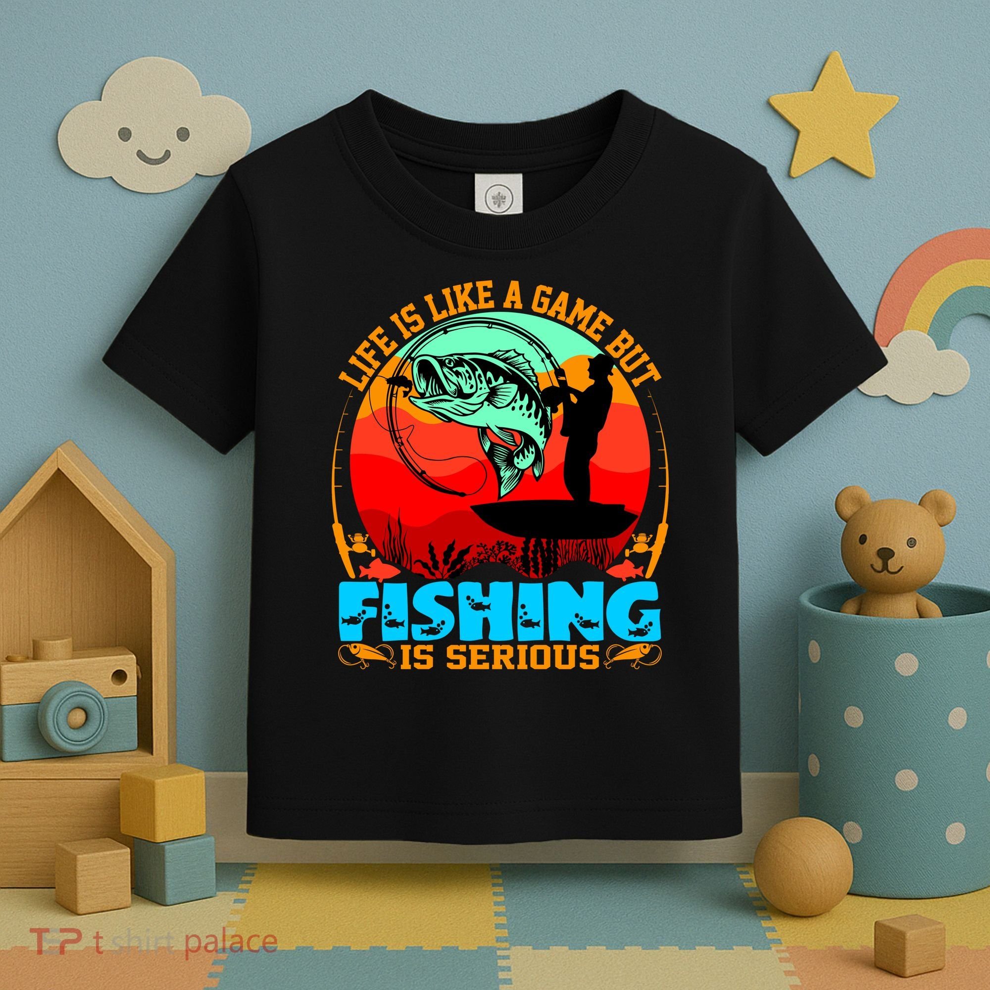 Funny Fishing Is Serious Toddler T-Shirt