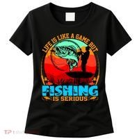 Funny Fishing Is Serious Women's T-Shirt thumb 0