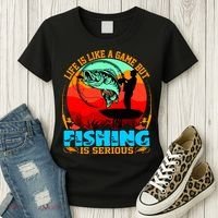 Funny Fishing Is Serious Women's T-Shirt thumb 3