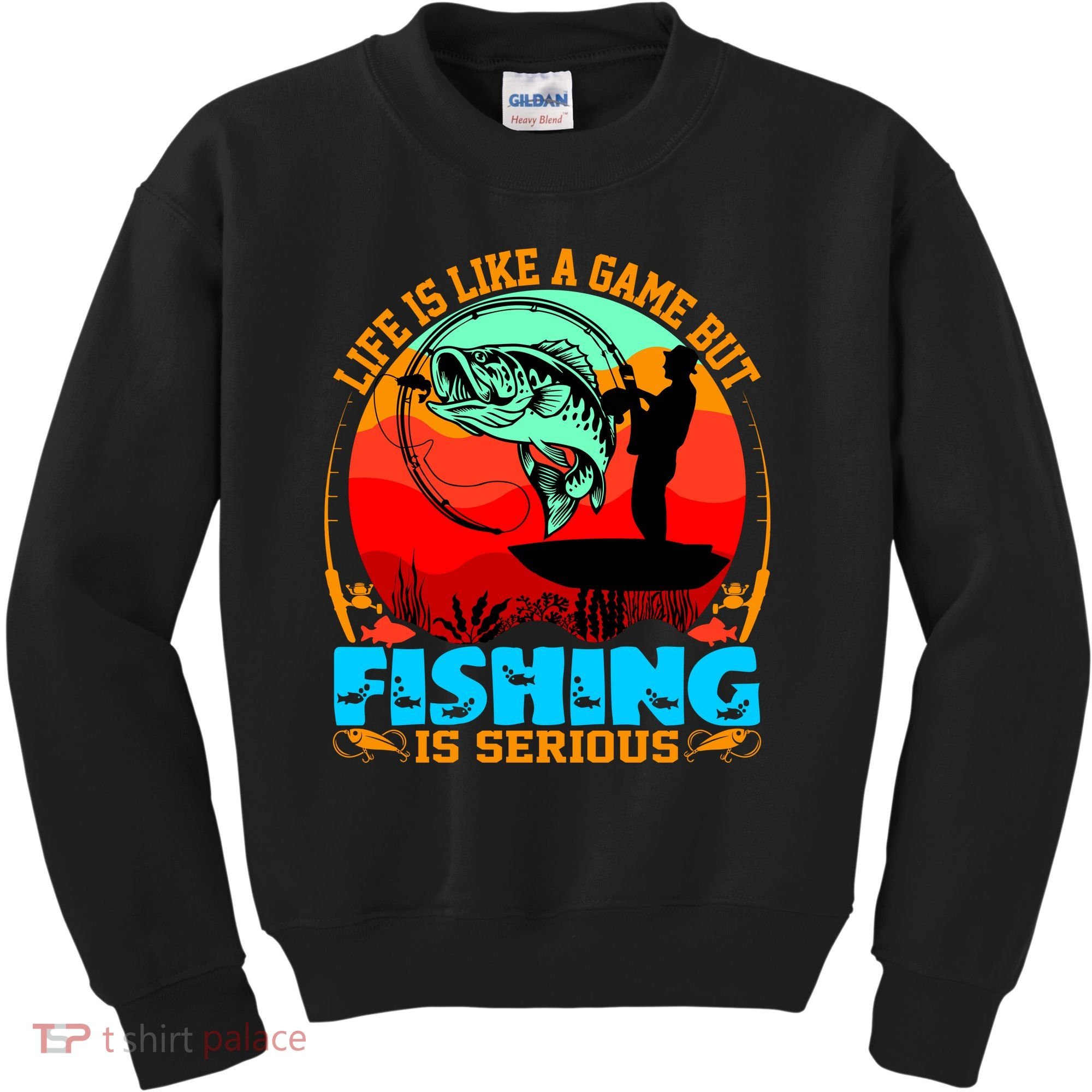 Funny Fishing Is Serious Kids Sweatshirt