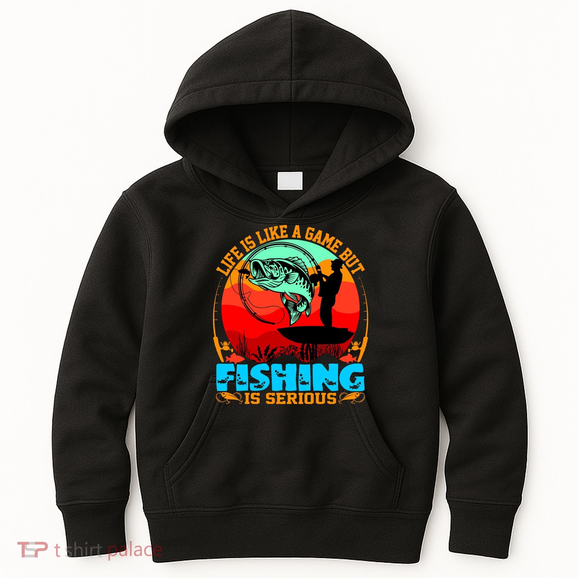 Funny Fishing Is Serious Kids Hoodie