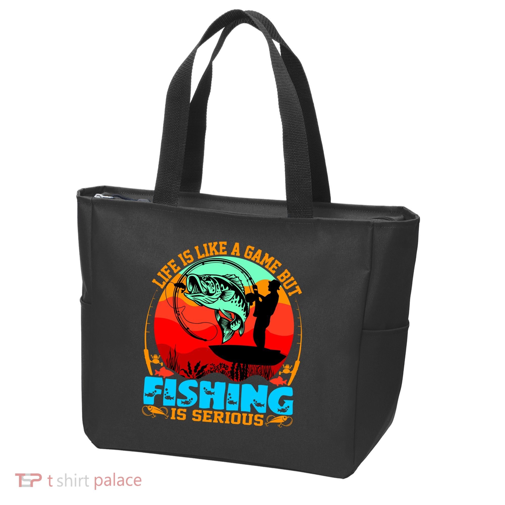 Funny Fishing Is Serious Tote Bag