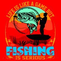 Funny Fishing Is Serious Santa Hat thumb 1