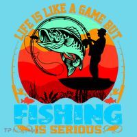 Funny Fishing Is Serious Long Sleeve Shirt thumb 2