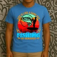 Funny Fishing Is Serious T-Shirt thumb 3