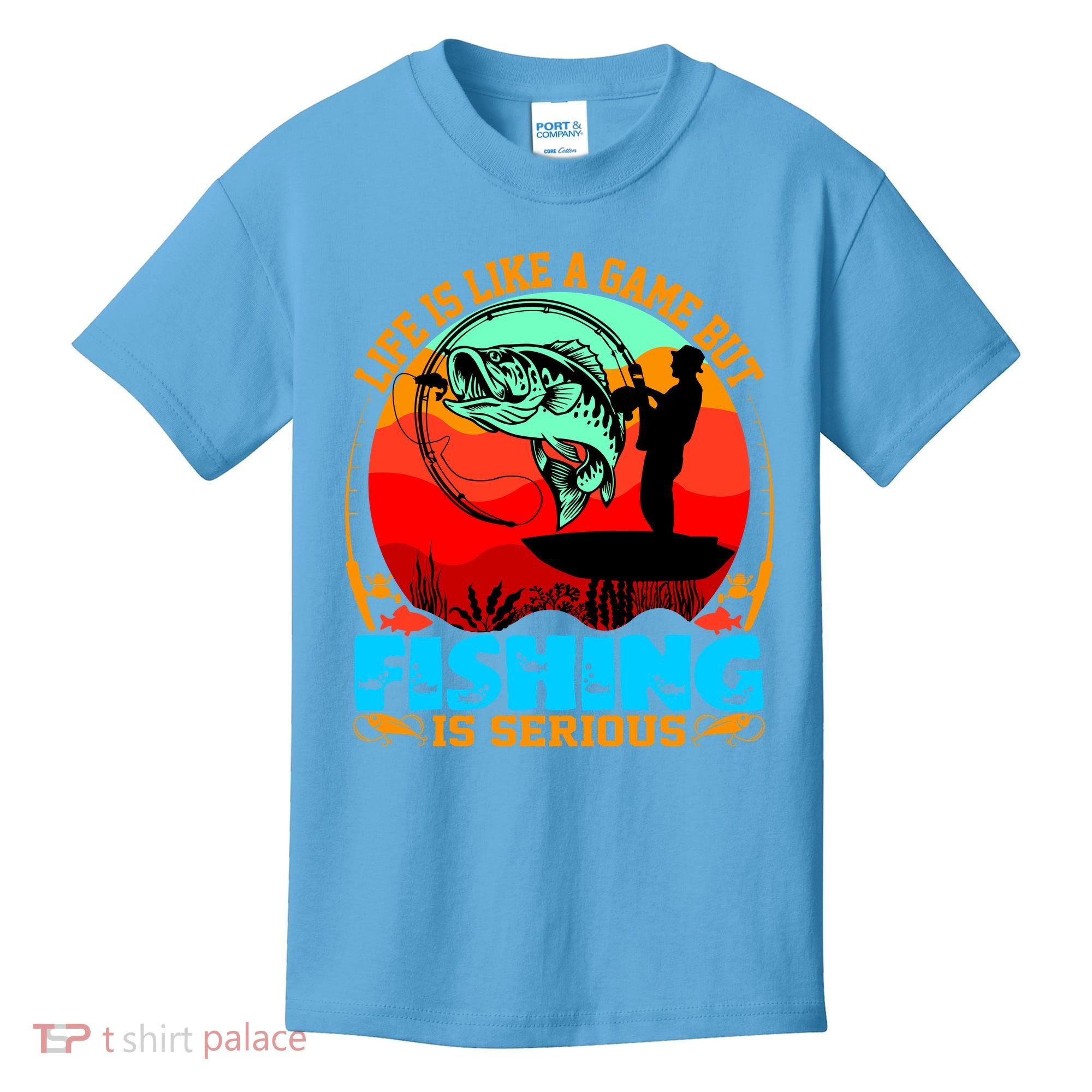 Funny Fishing Is Serious Kids T-Shirt