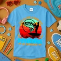 Funny Fishing Is Serious Kids T-Shirt thumb 3