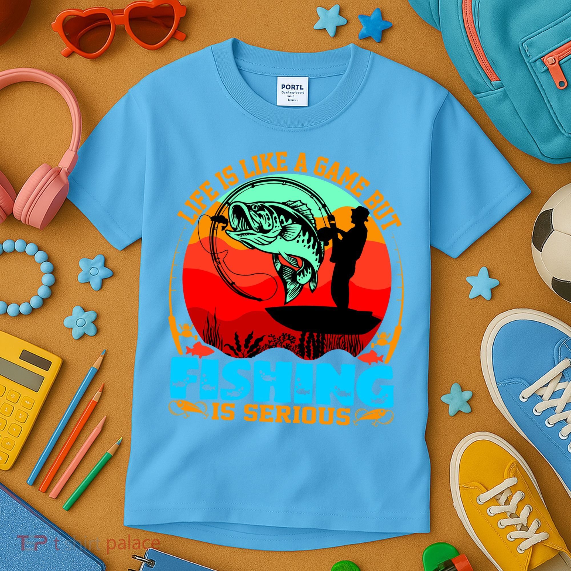 Funny Fishing Is Serious Kids T-Shirt