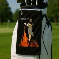 Funny Fuck It Witch Fuck It Witch On Fire Golf Towel thumb 2