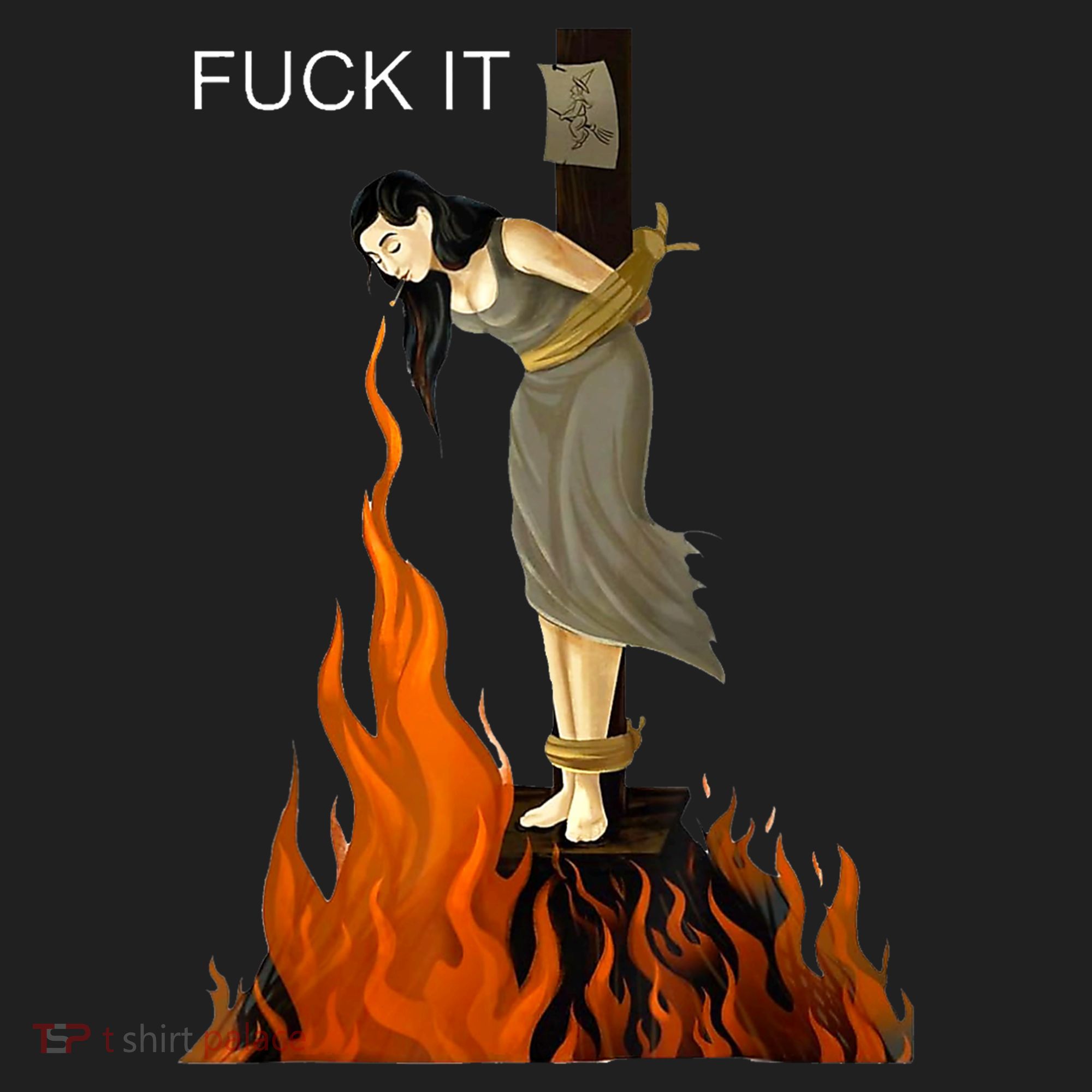 Funny Fuck It Witch Fuck It Witch On Fire Golf Towel