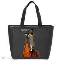 Funny Fuck It Witch Fuck It Witch On Fire Tote Bag thumb 0