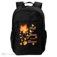 Fall For Jesus He Never Leave Beautiful Fall Leaves Backpack thumb 0