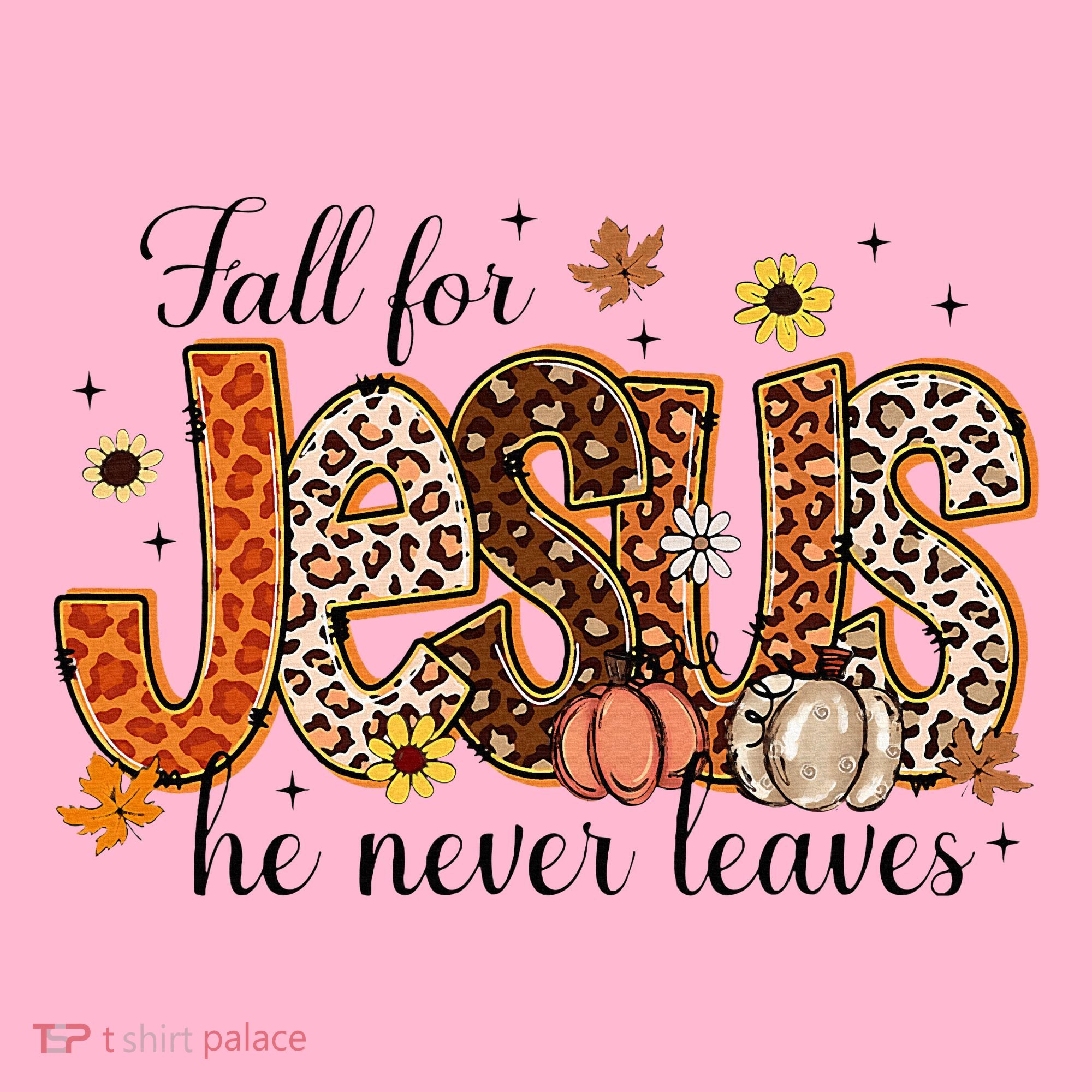 Fall For Jesus He Never Leaves Christian Thanksgiving Coaster