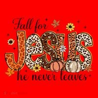 Fall For Jesus He Never Leaves Christian Thanksgiving Santa Hat thumb 1