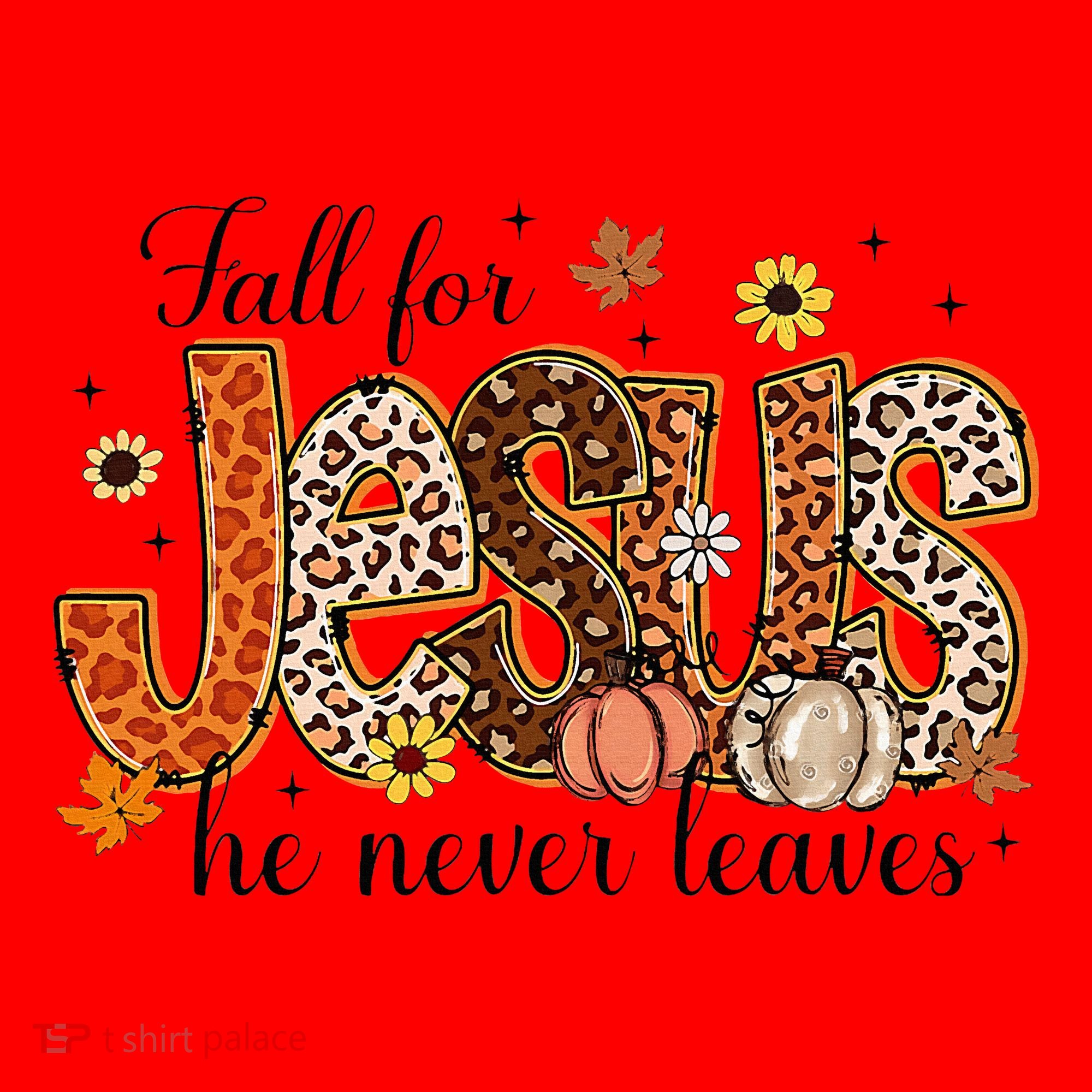 Fall For Jesus He Never Leaves Christian Thanksgiving Santa Hat