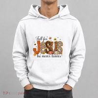 Fall For Jesus He Never Leaves Christian Thanksgiving Hoodie thumb 0