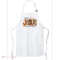 Fall For Jesus He Never Leaves Christian Thanksgiving Apron thumb 0