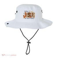 Fall For Jesus He Never Leaves Christian Thanksgiving Bucket Hat thumb 0