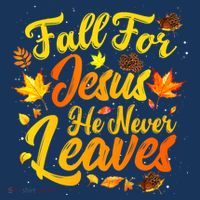 Fall For Jesus He Never Leaves Funny Fall Autumn Christian Women's Hoodie thumb 2